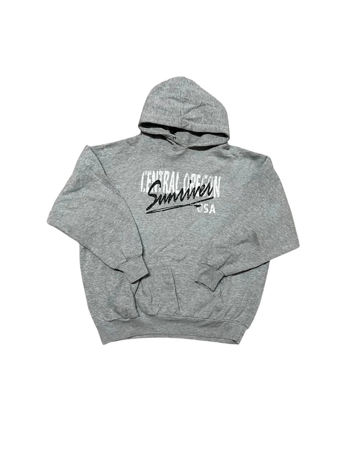 Central Oregon Graphic Hoodie Grey Size XXL