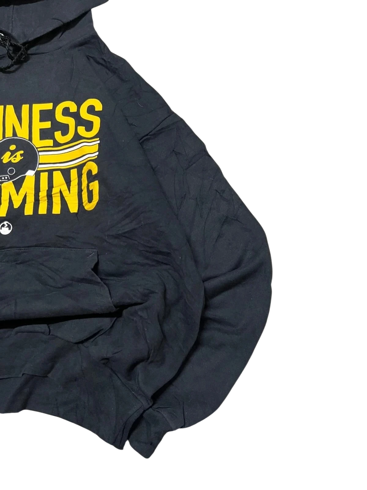 Premier Vintage black cotton-polyester blend hoodie with