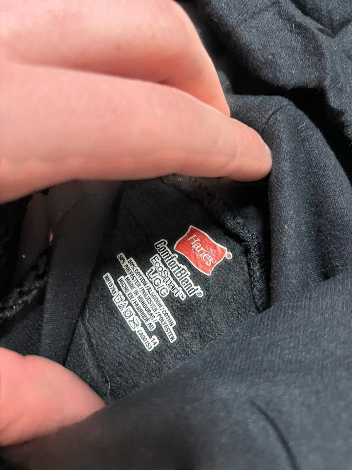 Premier Vintage black Hanes ComfortBlend hoodie with