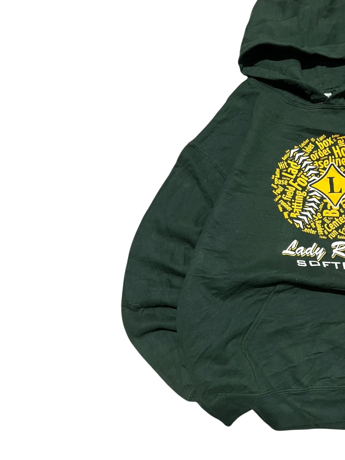 Premier Vintage forest green hooded sweatshirt with