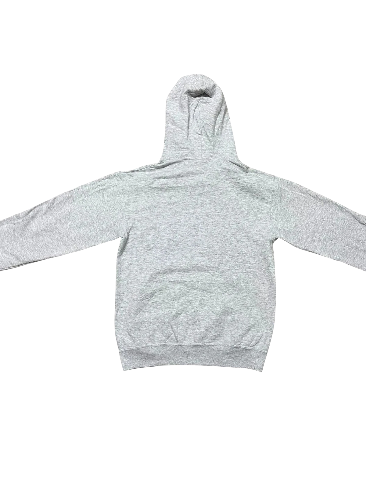 Premier Vintage grey cotton blend pullover hoodie with Briarwood Day Camp graphic, drawstring hood, and kangaroo pocket. Size S.