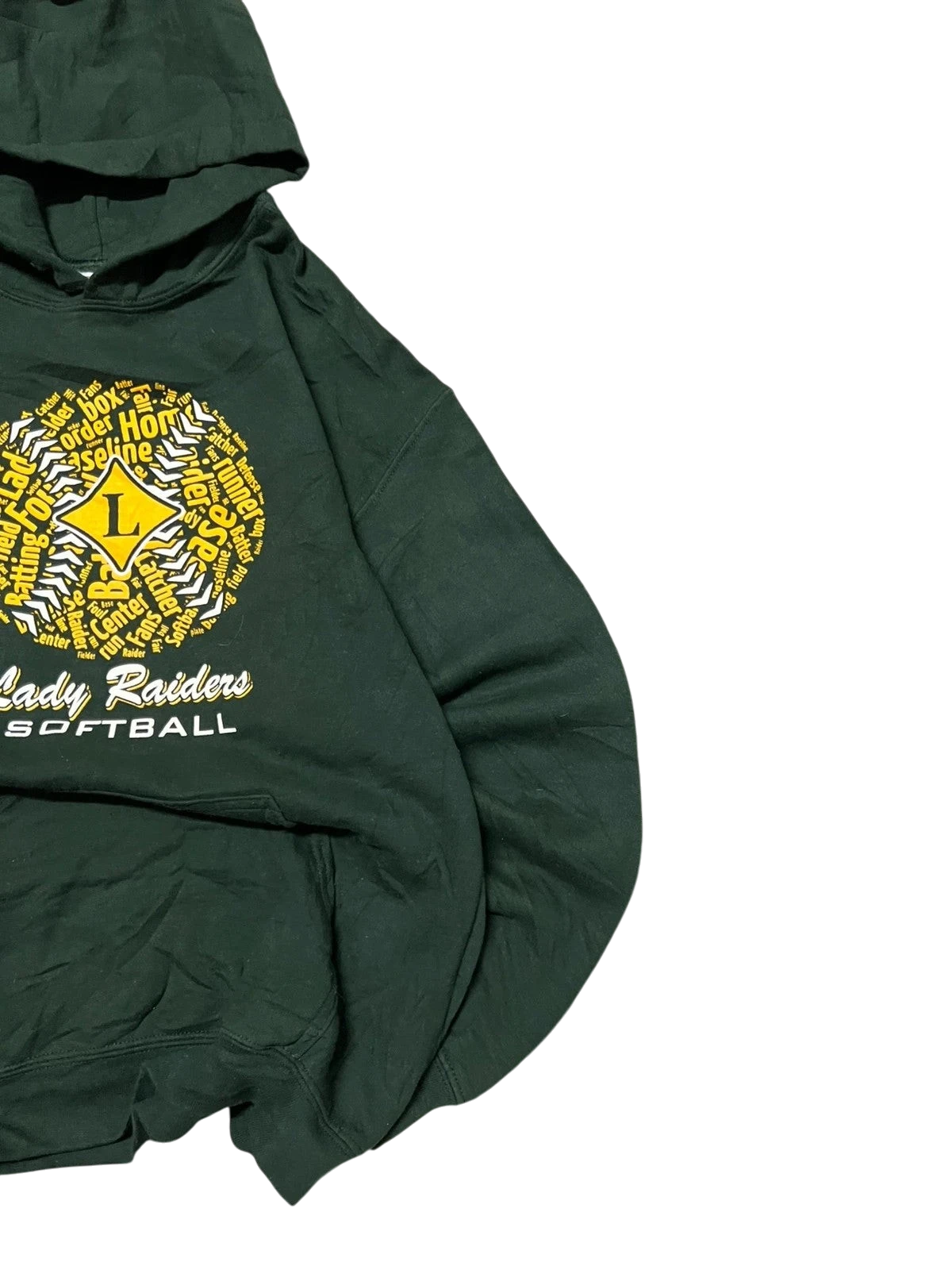 Premier Vintage forest green hooded sweatshirt with