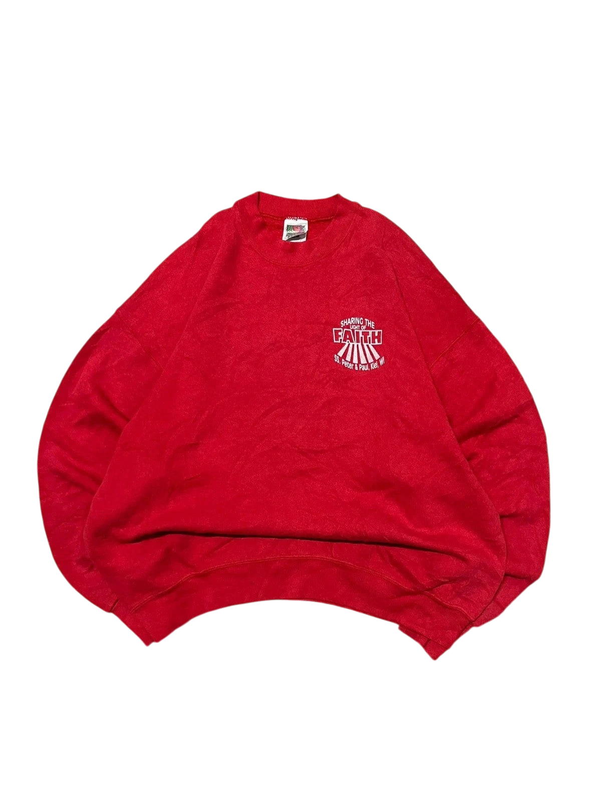 Premier Vintage red cotton blend crewneck sweatshirt with