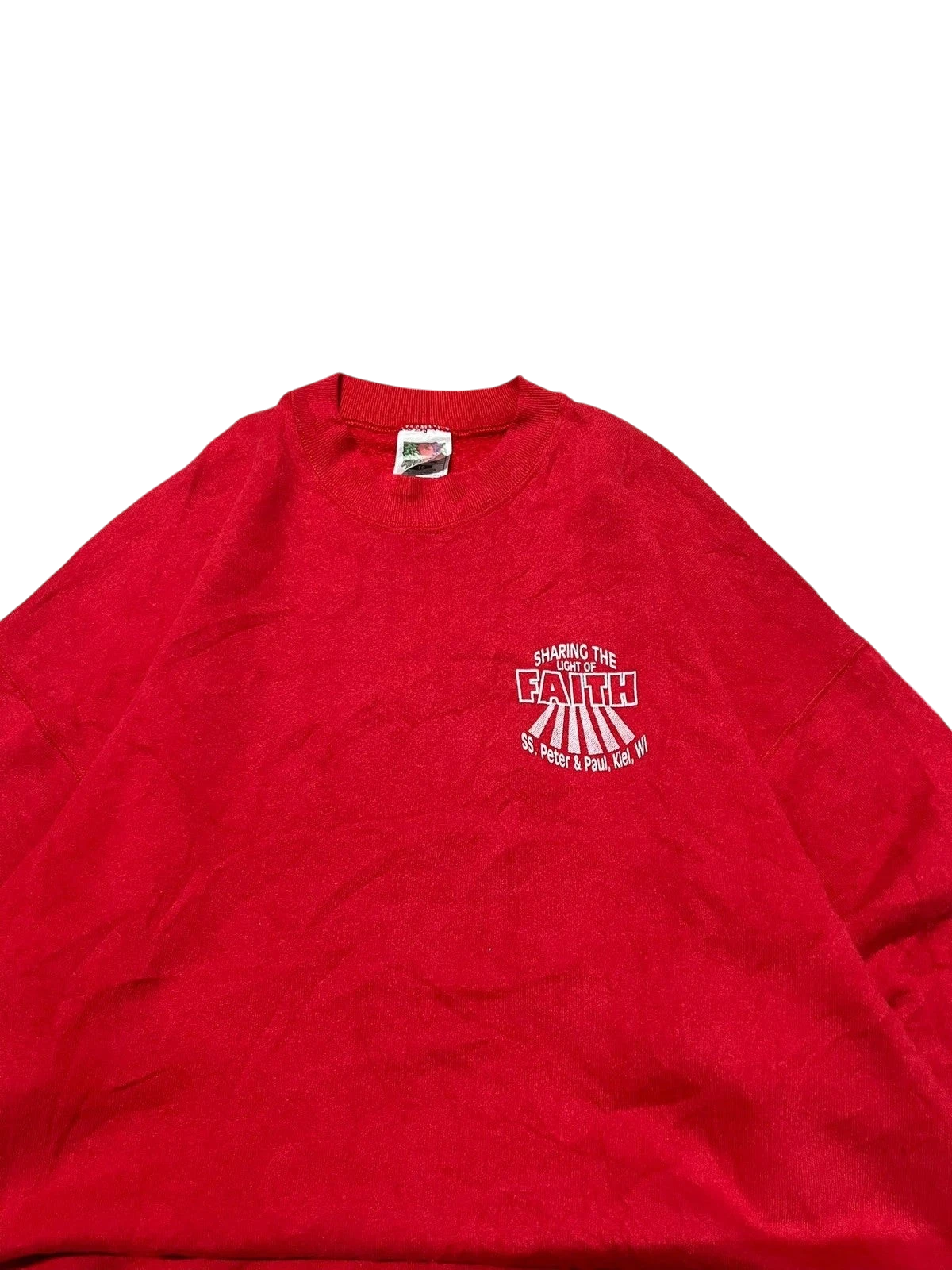 Premier Vintage red cotton blend crewneck sweatshirt with