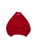 Premier Vintage red pullover jacket with collar and embroidered details. Lightweight, water-resistant material.