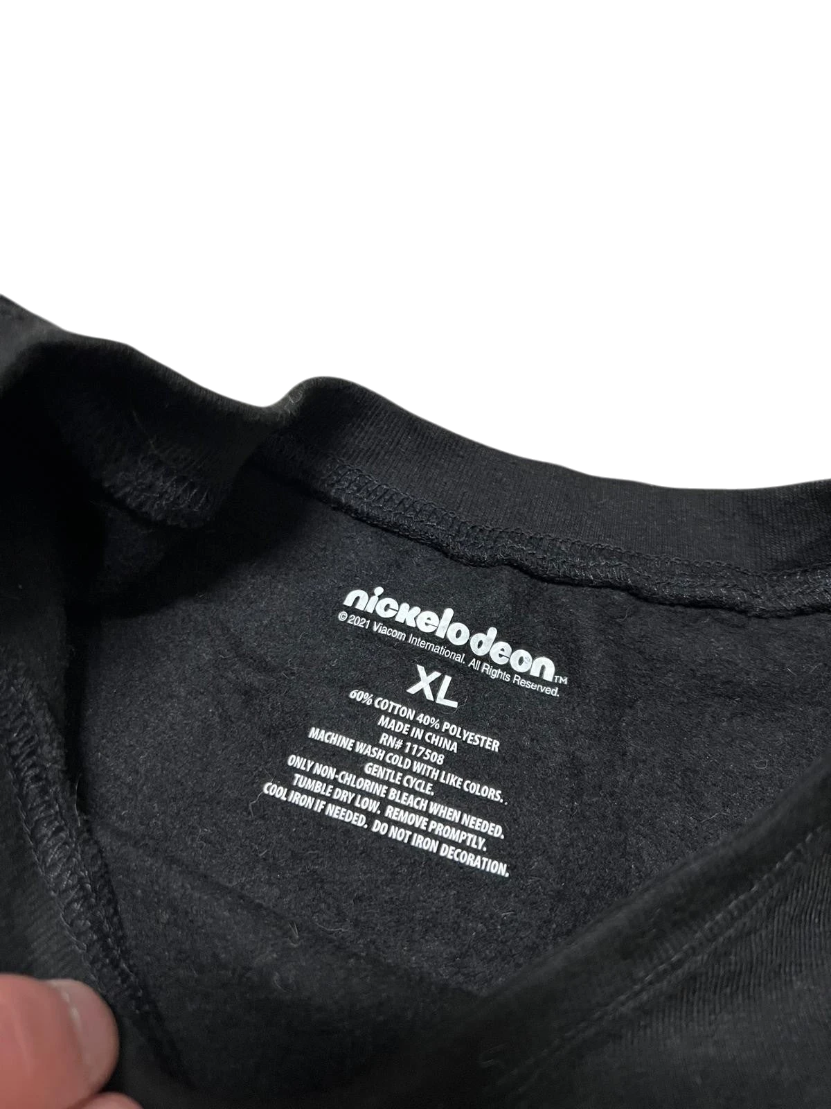 Premier Vintage black crewneck sweatshirt with a colorful collage of Rugrats characters and logo.
