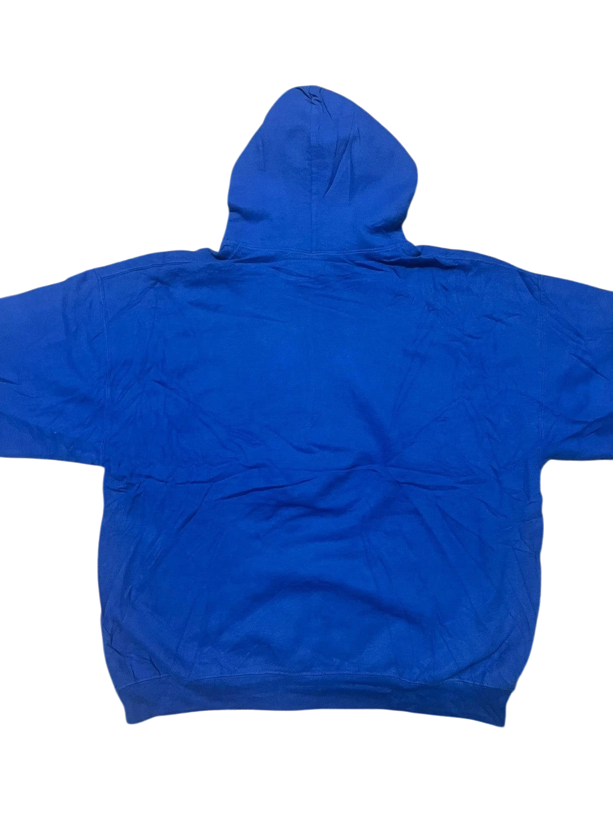 Premier Vintage Mukwonago Indians blue basketball hoodie. Pullover sweatshirt with hood and graphic.