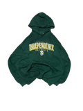Premier Vintage green cotton blend Independence Patriots graphic hoodie with drawstring hood and kangaroo pocket.