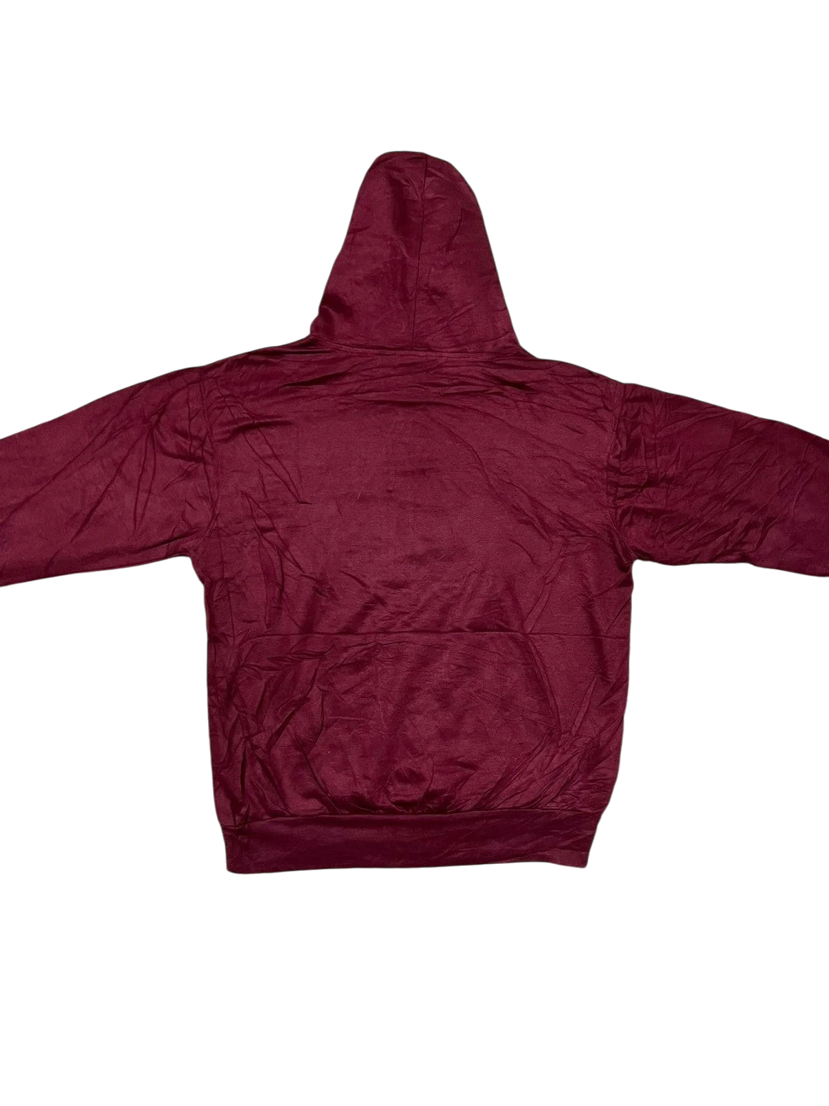 Premier Vintage maroon Alvernia University graphic hoodie with front pocket and hood.