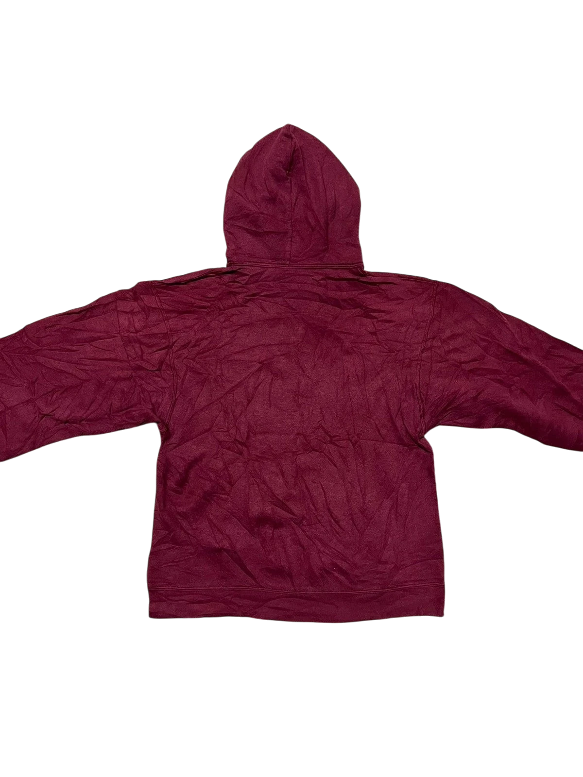 Premier Vintage maroon Virginia Tech Hokies pullover hoodie with hood up. Classic athletic style.
