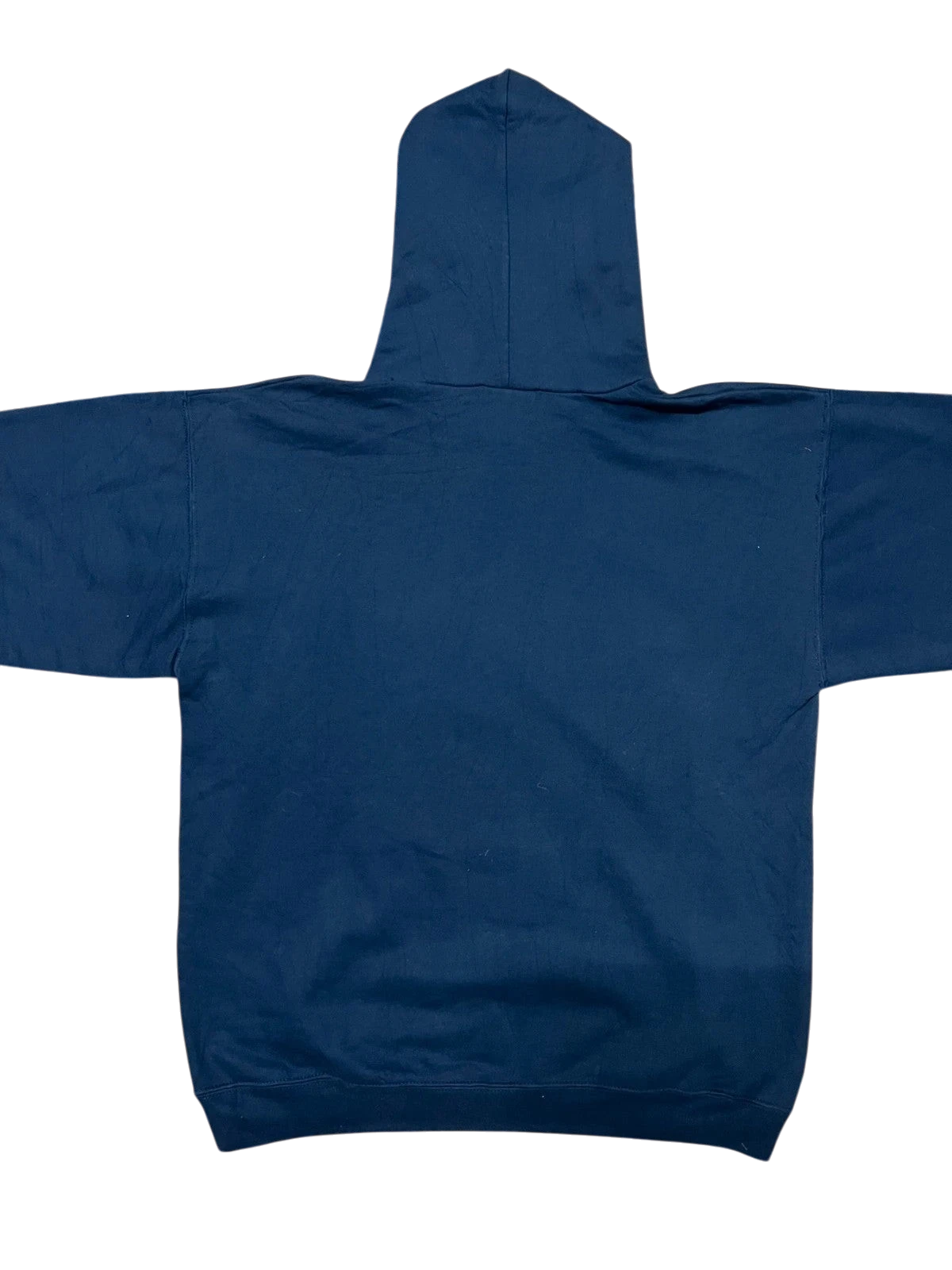 Premier Vintage navy blue cotton blend hooded sweatshirt with "River Dogs Baseball" graphic on chest. Relaxed fit with pouch pocket.