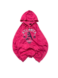 Premier Vintage pink zip-up hoodie with Atlanta Georgia USA graphic and drawstring hood. Comfortable fabric, relaxed fit.